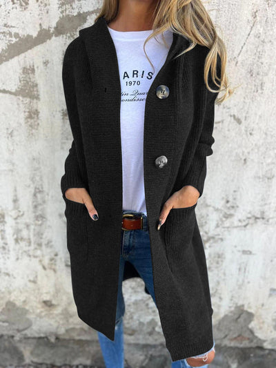 Anna | Lange gestreifte Strickjacke