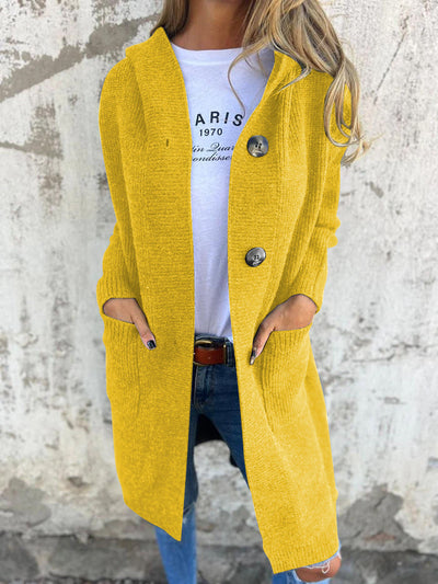 Anna | Lange gestreifte Strickjacke