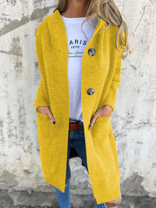 Anna | Lange gestreifte Strickjacke
