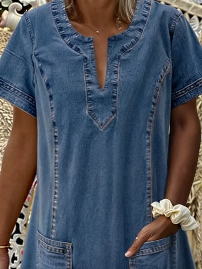 Mila | Weiches Jeanskleid