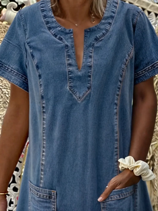 Mila | Weiches Jeanskleid
