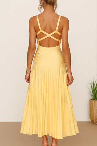 Sol | Langes Plisseekleid