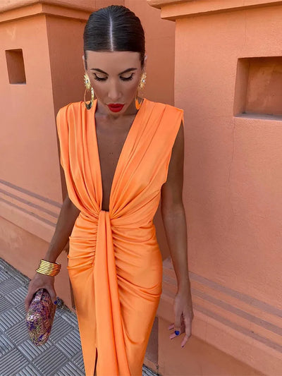 Serena | Midikleid mit Cut-outs