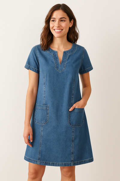 Mila | Weiches Jeanskleid