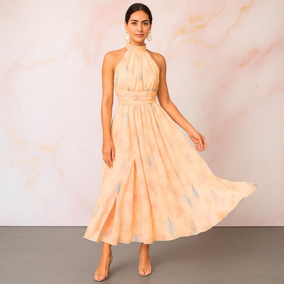 Marina | Maxikleid mit Aquarell-Print