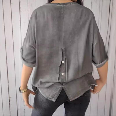Lässige Bluse mit V-Ausschnitt