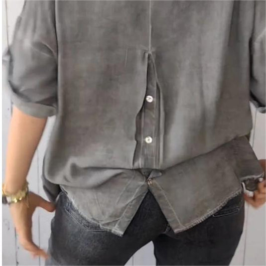 Lässige Bluse mit V-Ausschnitt